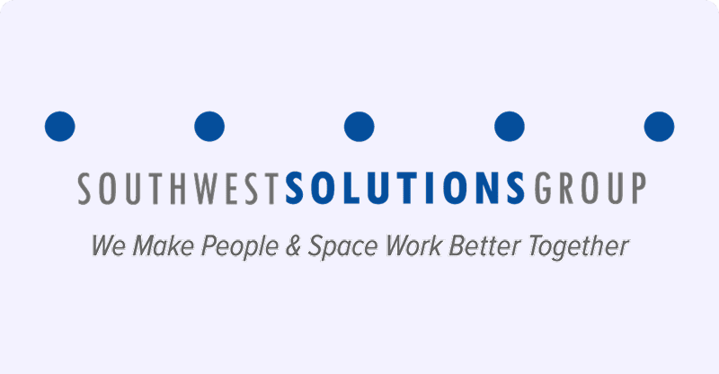 Company logo with blue dots design