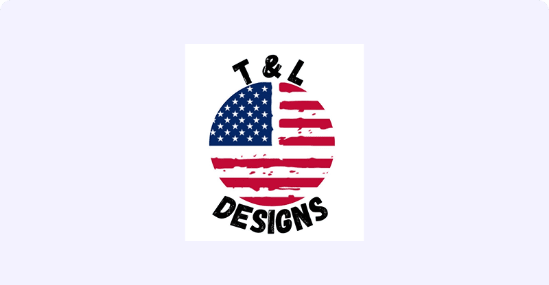 T&L Designs patriotic logo
