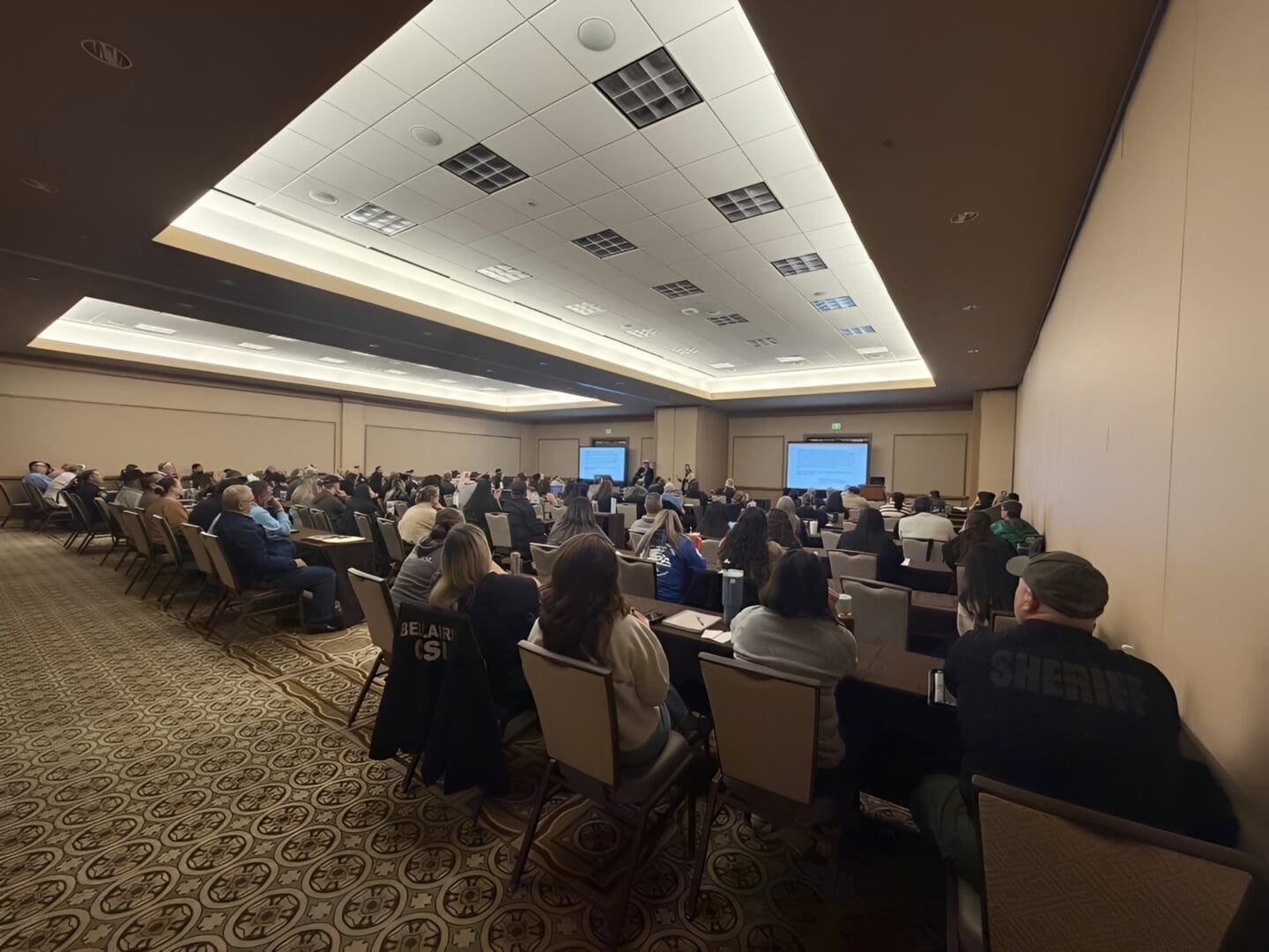 Large group in a conference room